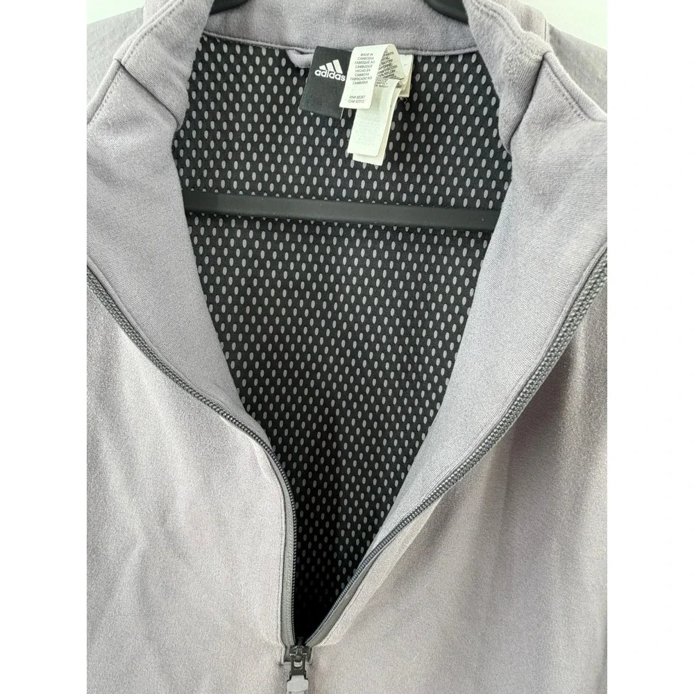 adidas Mens XL Gray 1/4 Zip Pullover Sportcore Athleisure Gorpcore Techwear